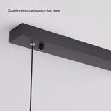 Modern Minimalist Trapezoid Pendant Light Adjustable LED Bar Light Black