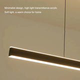 Modern Minimalist Trapezoid Pendant Light Adjustable LED Bar Light Black