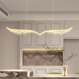 BAMDECOR 150cm Wing-Shaped LED Ceiling Light 3-Color Changeable Stepless Dimming High Light Transmission Board Modern Lighting Fixture
