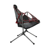 Camping Chair Foldable Swing Luxury Recliner Relaxation Swinging Comfort Lean Back Outdoor Folding Chair Outdoor Freestyle Portable Folding Rocking Chair Grey