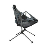 Camping Chair Foldable Swing Luxury Recliner Relaxation Swinging Comfort Lean Back Outdoor Folding Chair Outdoor Freestyle Portable Folding Rocking Chair Grey