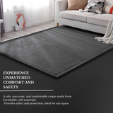 Soft Touch Ultra Plush Memory Foam Tatami Stone Grey Mat - 200 X 400 CM