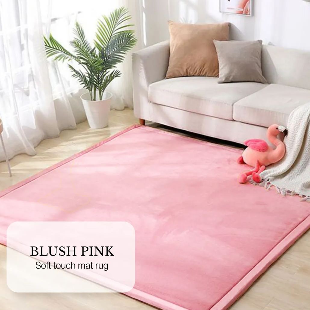 Soft Touch Ultra Plush Memory Foam Tatami Blush Pink Mat - 200 X 400 CM