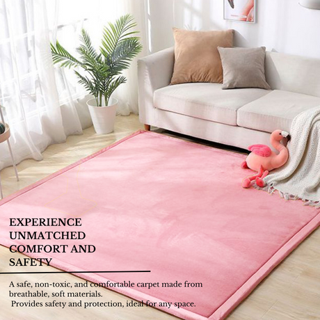 Soft Touch Ultra Plush Memory Foam Tatami Blush Pink Mat - 200 X 400 CM