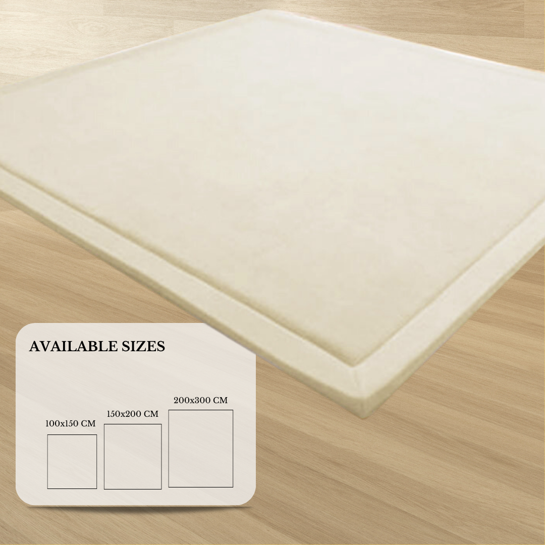 Soft Touch Ultra Plush Memory Foam Tatami Soft Ivory Mat - 200 X 400 CM