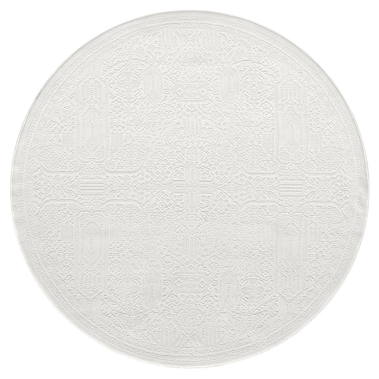 Grande Jacquard Rug - Ivory - 240x240