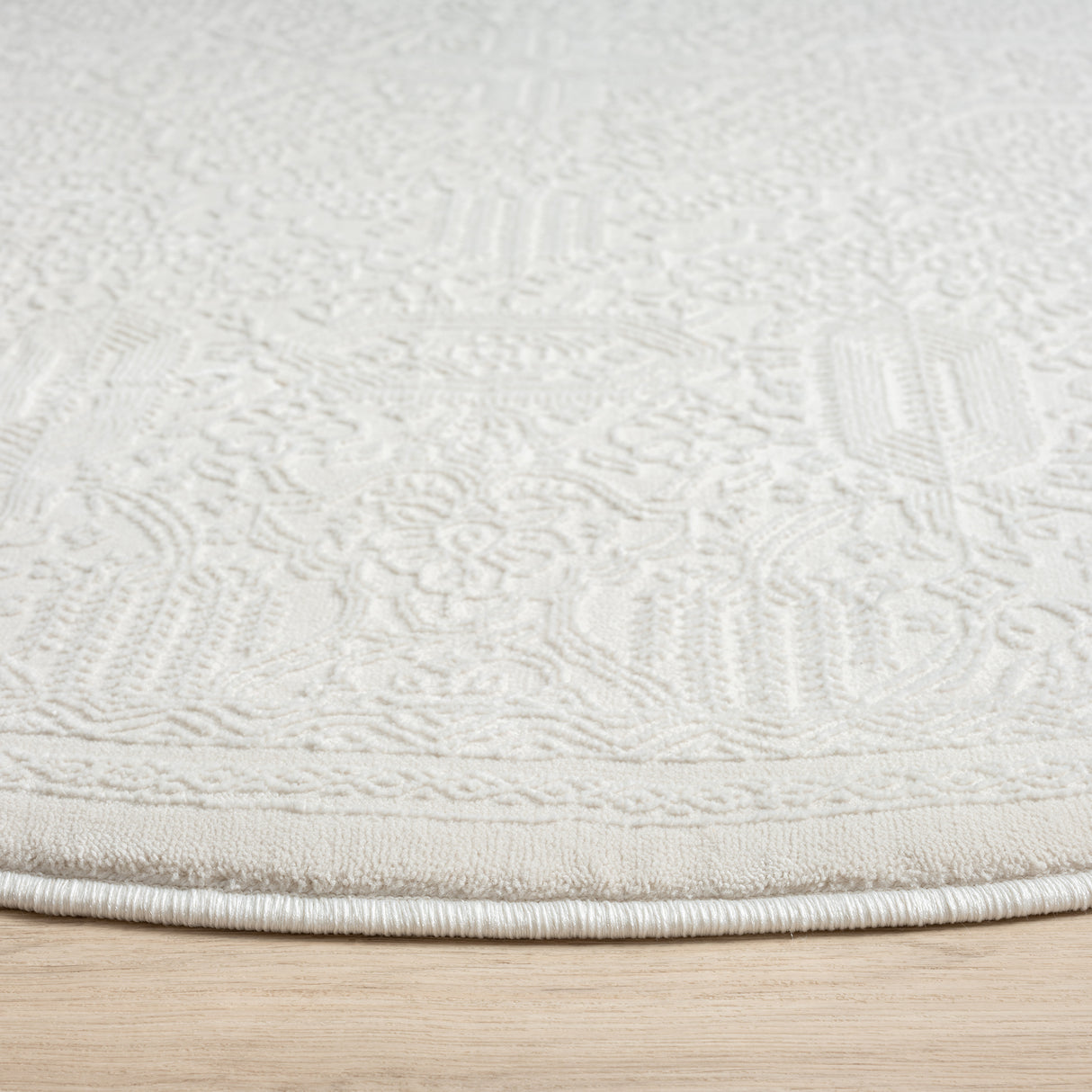 Grande Jacquard Rug - Ivory - 240x240