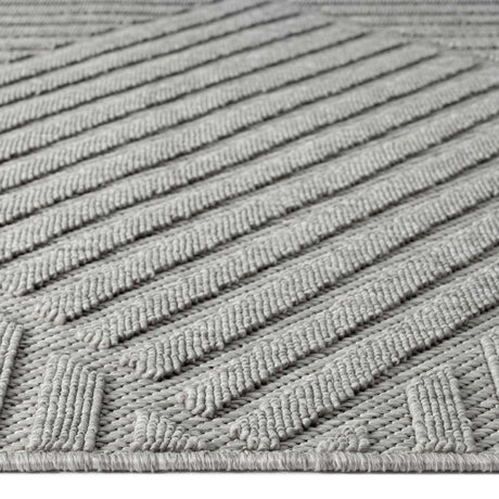 Alpha Outdoor Rug - Light Grey - 80x300