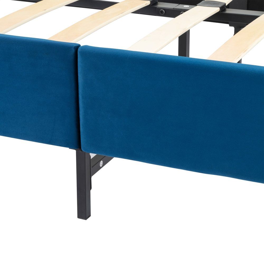 Velvet Blue Bed Frame – Queen