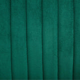 Viva Forever Set of 2 Green Velvet Dining Chairs-Art Deco Design with Gold Metal Legs