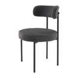 Charcoal Chic Boucle Elsa Dining Chairs