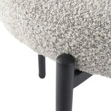 Luxe Boucle Cushioned Elsa Dining Chairs in White Quartz
