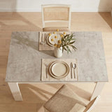 Dining Table Rectangular Wooden 120M-Grey&amp;White