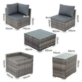Modular Outdoor Lounge Set-9pcs