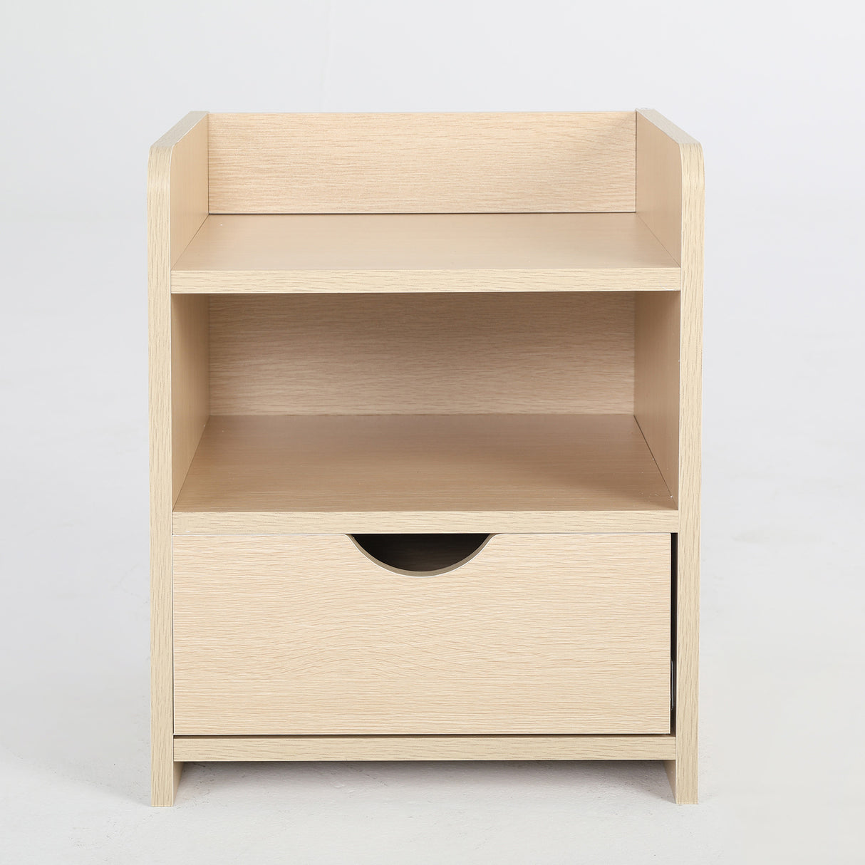 2X Bedside Table Side Storage Cabinet 2 Shelf LARK OAK