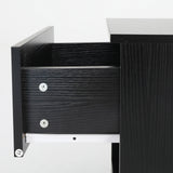 2X Bedside Table Side Storage Cabinet 1 Shelf ELLA - BLACK