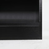 2X Bedside Table Side Storage Cabinet 1 Shelf ELLA - BLACK