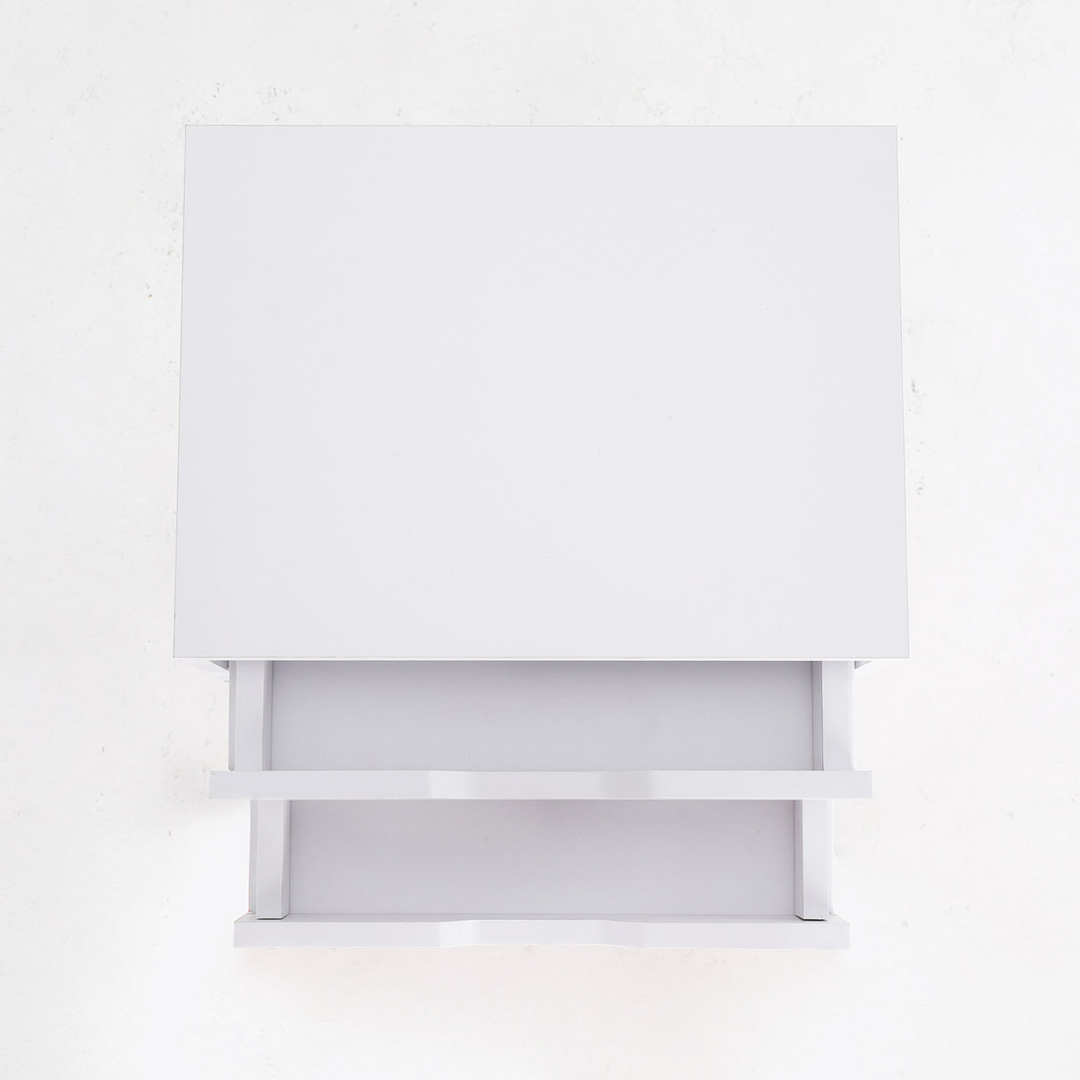 2X Bedside Table 2 Drawer Wood Leg SUZY WHITE