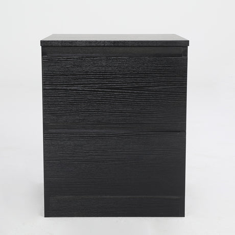 Bedside Table Bedroom 2 Drawer JOSS BLACK