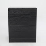 2X Bedside Tables 2 Drawer JOSS BLACK