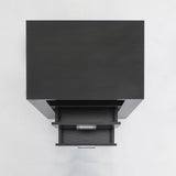 Nightstand Bedroom 2 Drawer 1 Shelf ZURI BLACK