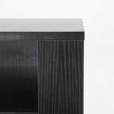 Nightstand Bedroom 2 Drawer 1 Shelf ZURI BLACK