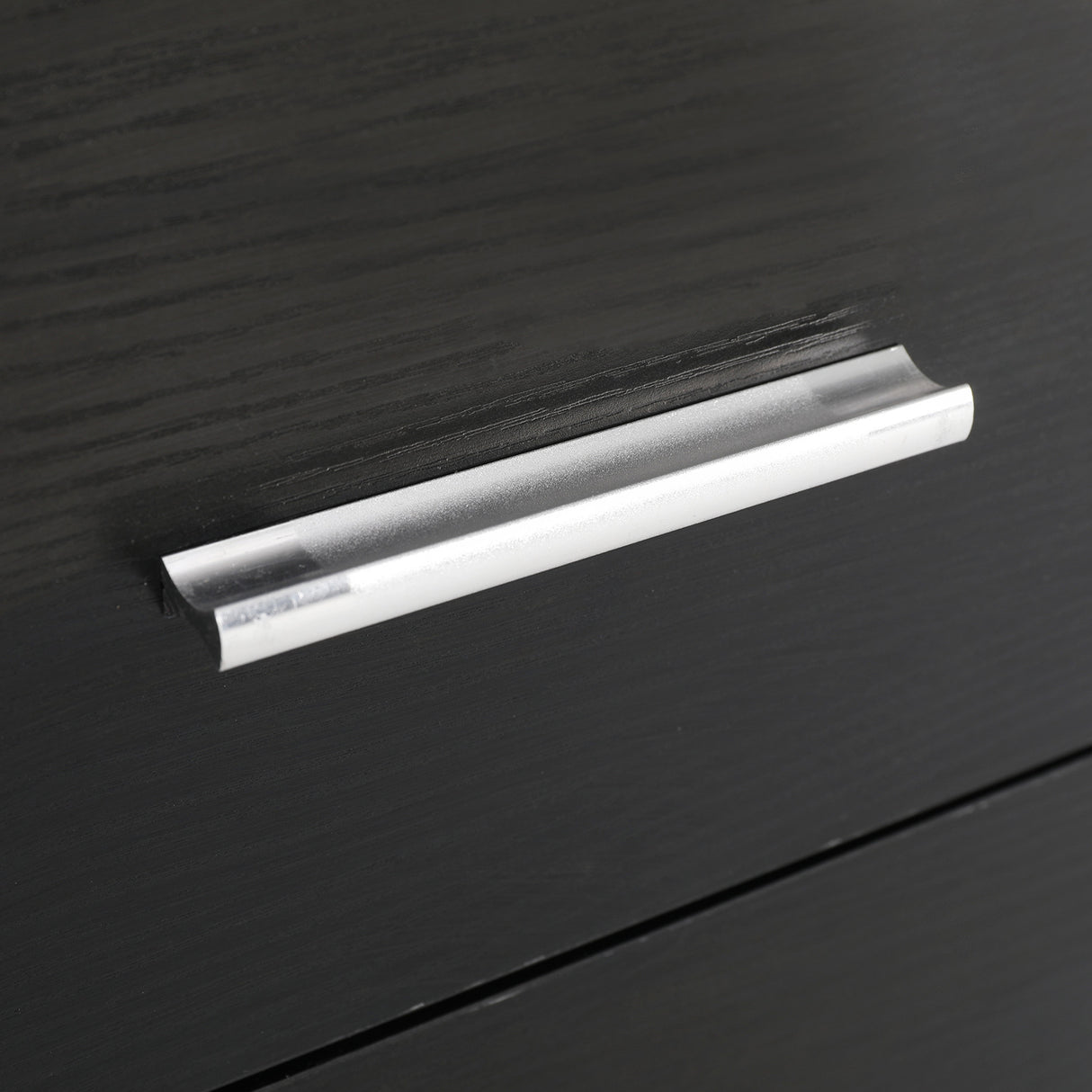 Nightstand Bedroom 2 Drawer 1 Shelf ZURI BLACK