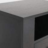 2X Bedside Table Side Storage Cabinet Shelf ZURI BLACK