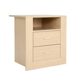 Nightstand Bedroom 2 Drawer 1 Shelf ZURI OAK