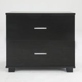 2X Bedside Table Bedroom 2 Drawer ETTA BLACK