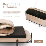 La Bella Coffee Table Storage Ottoman - Velvet Blanket Box Bench DEMI - CAMEL BEIGE