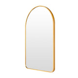 Wall Arch Mirror Arc Aluminum Frame Bathroom 50x80cm GOLD