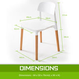2X Retro Belloch Stackable Dining Cafe Chair WHITE