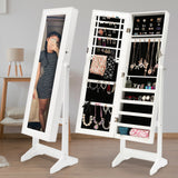 Mirror Jewellery Cabinet Storage Organiser LUVO 146cm WHITE