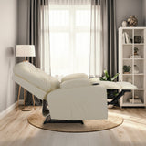 8-Point Electric Massage Recliner Chair - PU Leather Lounge Sofa Armchair ARLEEN BEIGE