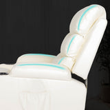 8-Point Electric Massage Recliner Chair - PU Leather Lounge Sofa Armchair CELINA CREAM