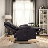 8-Point Electric Massage Recliner Chair - PU Leather Electric Lounge Sofa Armchair HARLOW BROWN