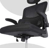 Work Office Chair - Lumber Support, Flip-up Armrest, Adjustable Headrest SITIO - Black