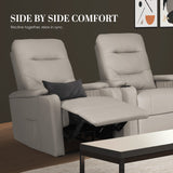 Home Recliner Chair - PU Leather Sofa Lounge Armchair DAKOTA GREY