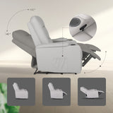 Home Recliner Chair - PU Leather Sofa Lounge Armchair DAKOTA GREY