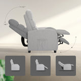 Home Recliner Chair - Linen Fabric Sofa Lounge Armchair SHILOH GREY