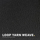 2 Set Office Desk Chair - Loop Yarn Fabric Home Swivel Chair Cut-Out Seat HALO BLACK