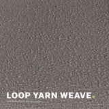 2 Set Office Desk Chair - Loop Yarn Fabric Home Swivel Chair Cut-Out Seat HALO GREY