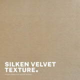 Office Desk Chair - Velvet Armless Swivel Study Seat OVOID PALE KHAKI