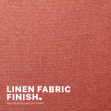 Office Desk Chair - Linen Fabric Armless Swivel Study Seat OVOID EARTHY RED