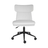 Office Desk Chair - PU Leather Home Office Swivel Chair Computer Seat WHITE