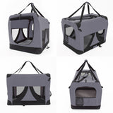 Portable Soft Dog Cage Crate Carrier XL GREY