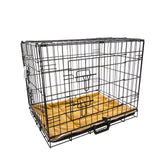 Wire Dog Cage Foldable Crate Kennel 30in with Tray + Cushion Mat Combo