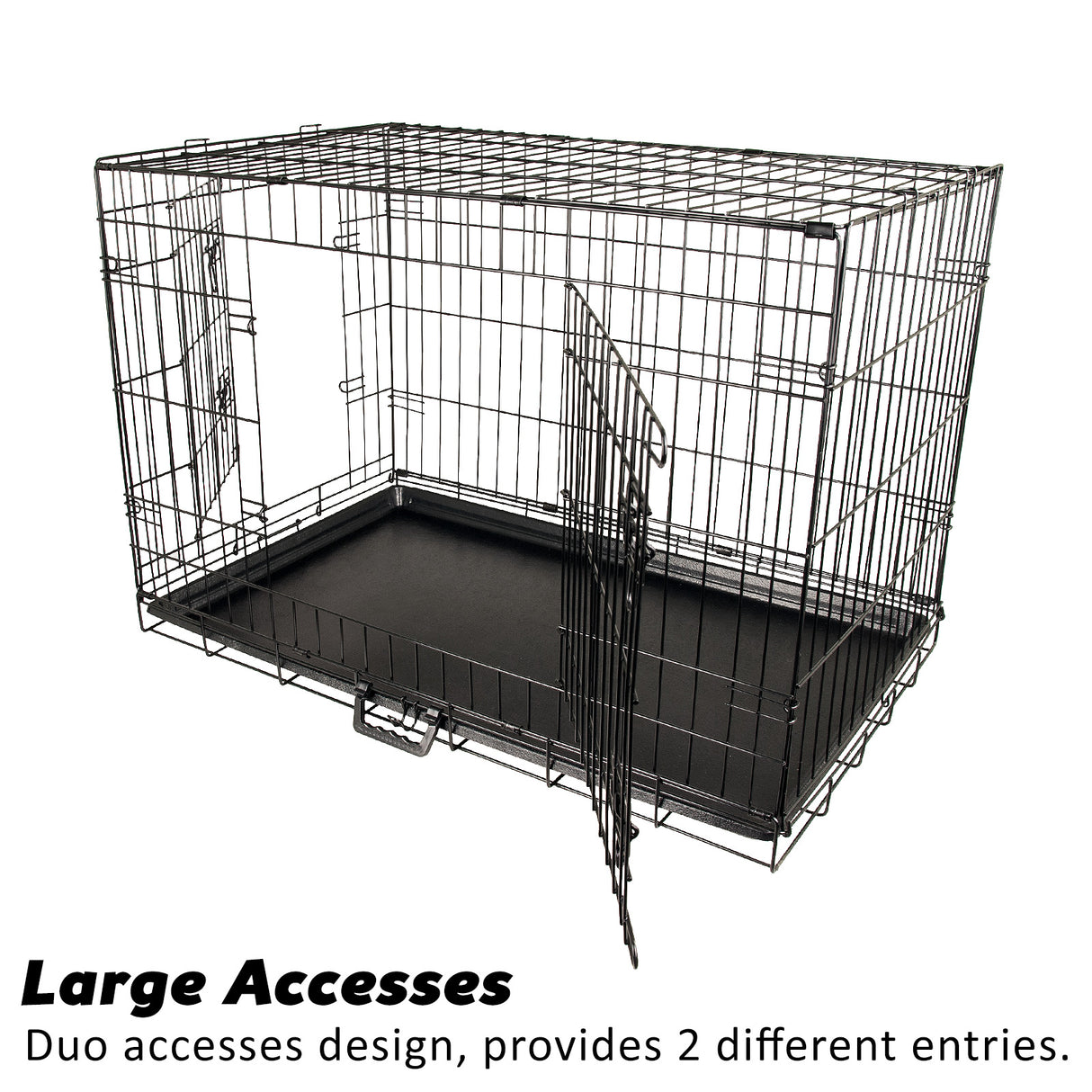 Wire Dog Cage Crate 30in with Tray + Cushion Mat + PINK Cover Combo