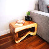 Side table, coffee table or entrance corner table-hand crafted from solid wood